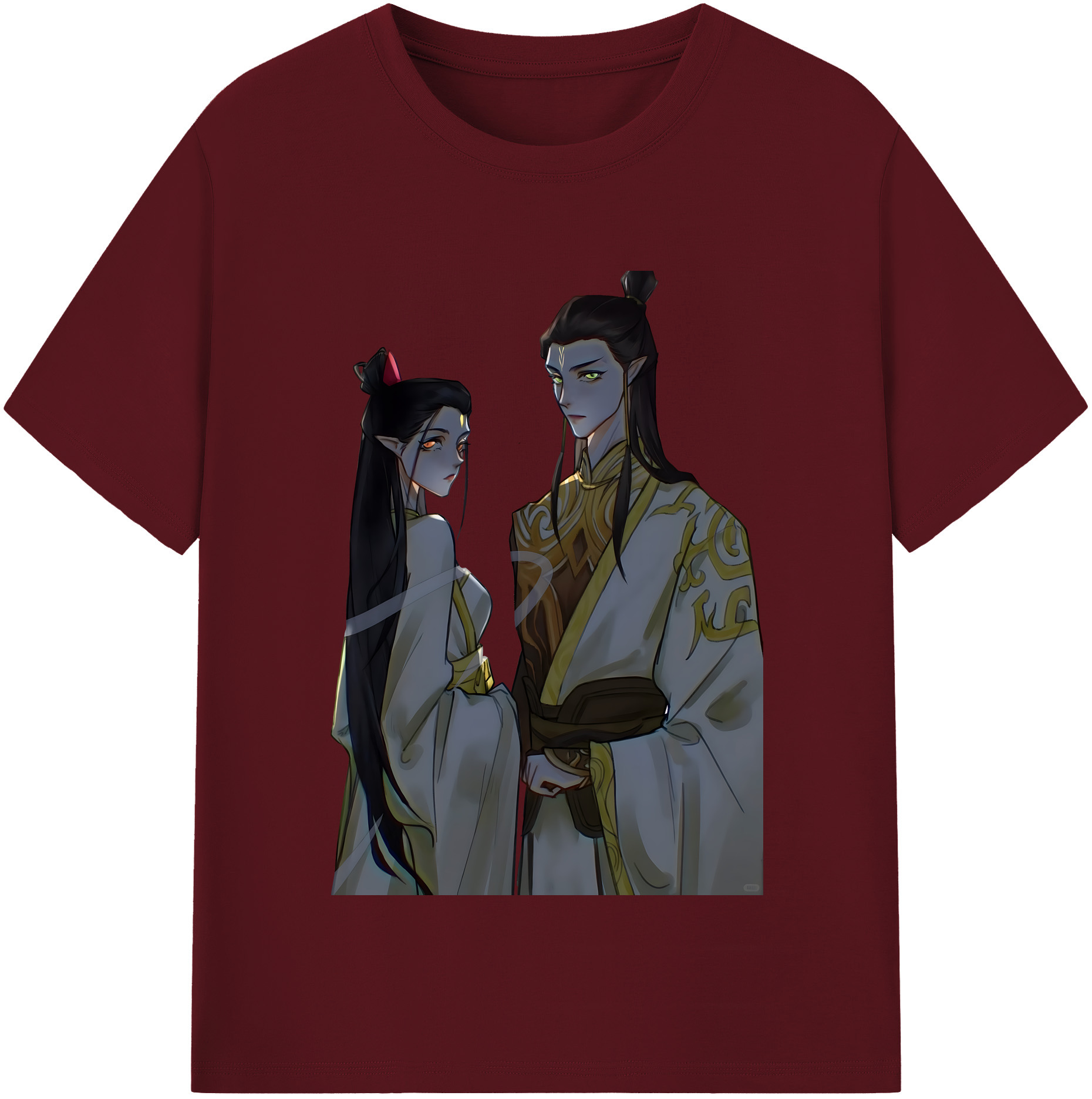 （画像用） Ne Zha 2 ナタ 魔童の大暴れ 綿100％半袖Tシャツ（フロントプリント）